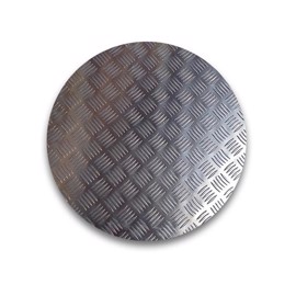 Plaque ronde anti-dérapante en aluminium